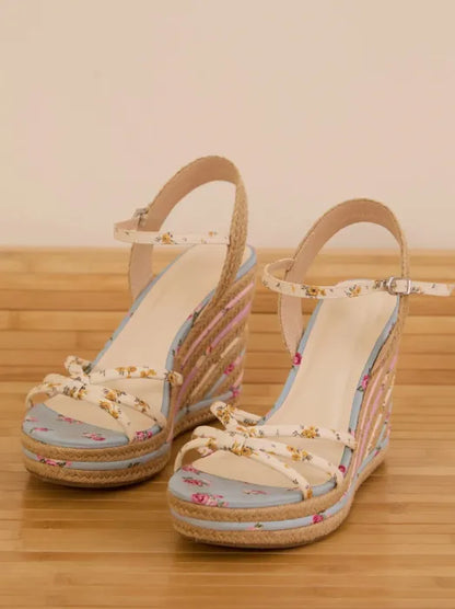Kireli Floral Wedge Heels